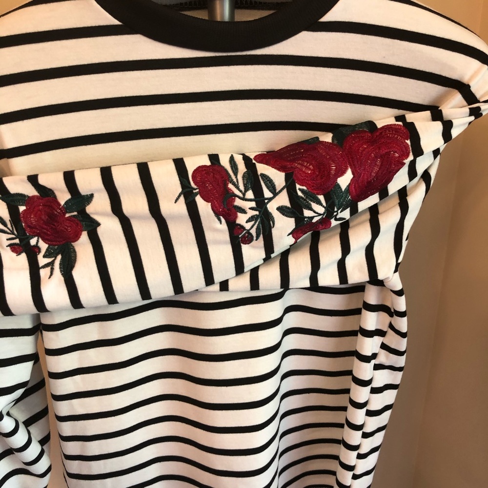 Embroidered Striped Top - Picture 6 of 6